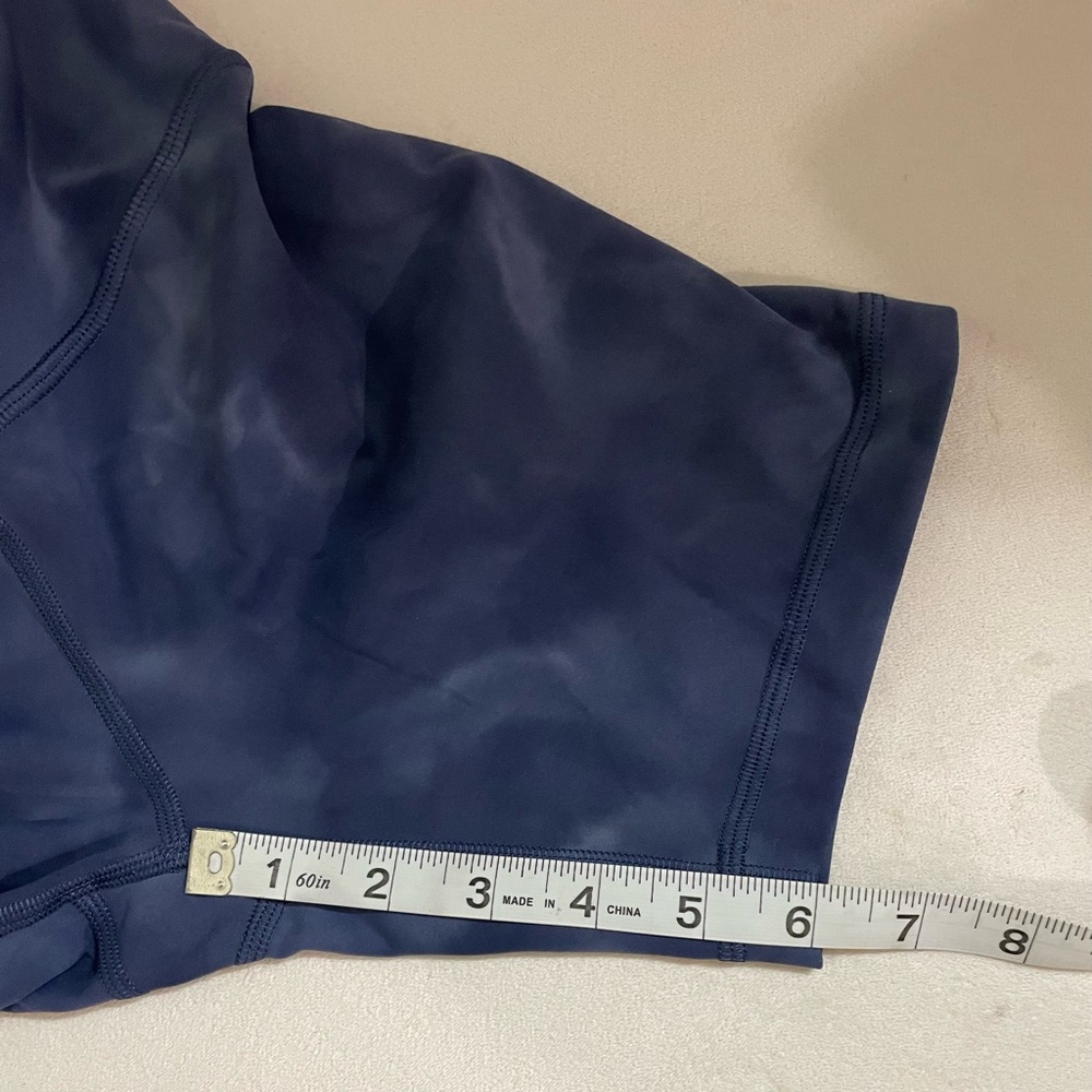 Lululemon Wunder Train High Rise 6” Shorts Diamond Dye Shade Naval Blue Size 4 - Picture 11 of 11